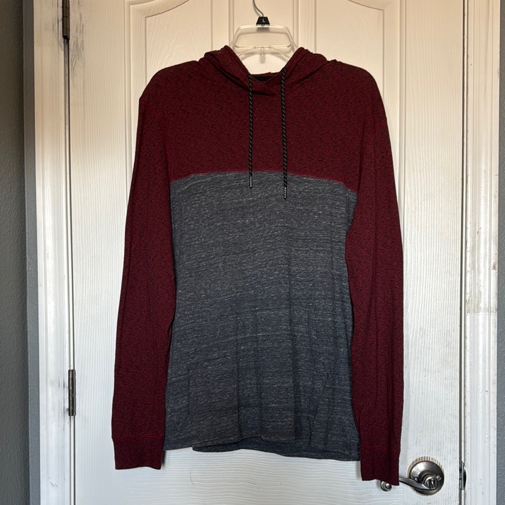 Urban Pipeline Maroon Hooded Long Sleeve T-Shirt